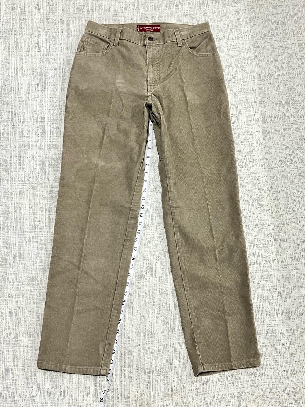 Levi’s 550 Relaxed Fit Tan Corduroy Pants | Women’s Size 12